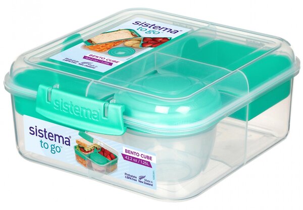 Obědový box Sistema Bento Cube To Go 1,25L Barva: modrá