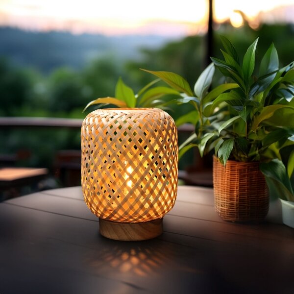 Solight WO3107 - LED Dekorační stolní lampa BOHO LED/2xAAA ratan