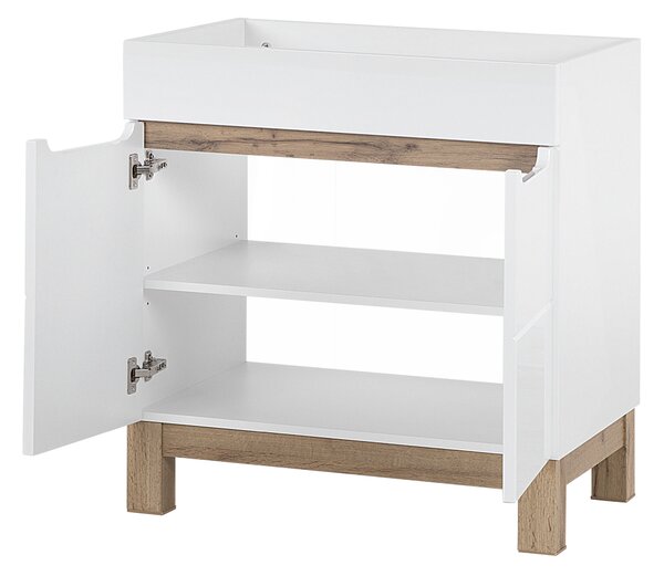 Comad Koupelnová skříňka pod umyvadlo Bali White 80 bílá/dub wotan