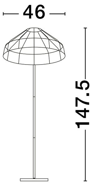 Nova Luce Ratanová stojací lampa Caro 147,5 cm