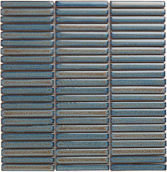 The Mosaic Factory Keramická mozaika modrá Mozaika Grey Blue Mini Fingers 1,2x9,2 (28,2x30,8) cm - SEF12325