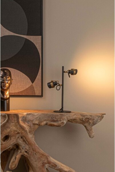 Lucide 34544/02/30 - Stolní lampa TUNDRAN 2xGU10/5W/230V černá