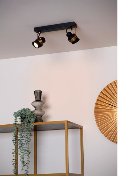 Lucide 34944/02/30 - Bodové svítidlo TUNDRAN 2xGU10/5W/230V černá