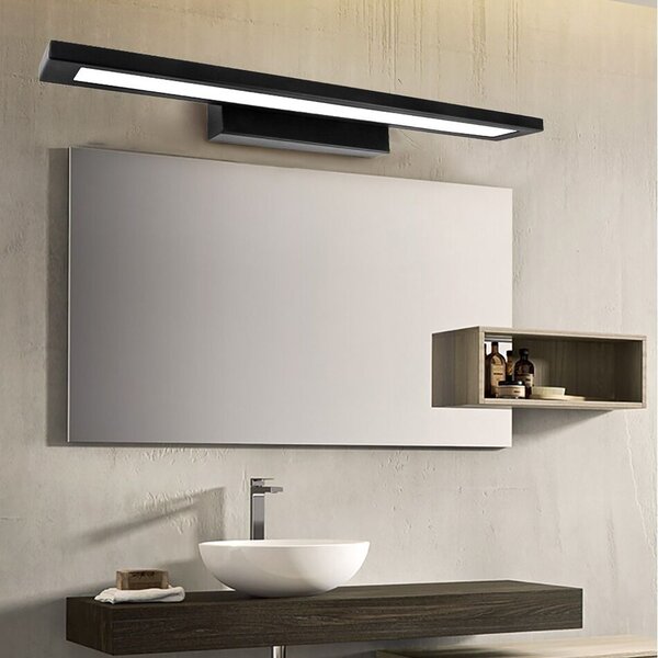 Toolight Toolight, LED koupelnové nástěnné osvětlení 60cm APP840-1W, černá matná, OSW-06665