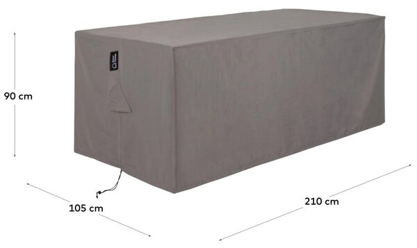 Kave Home Šedý ochranný obal na zahradní pohovku Iria 210 x 105 cm