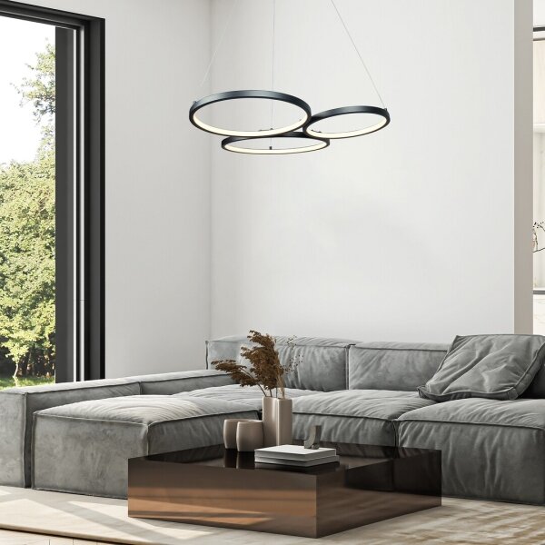 Rabalux 72297 - LED Lustr na lanku FORMAND LED/38W/230V černá