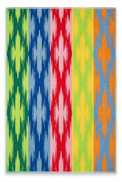 Jiří Polášek plážová osuška 05 MNOHOBAREVNÝ VZOR, froté, 100x160cm