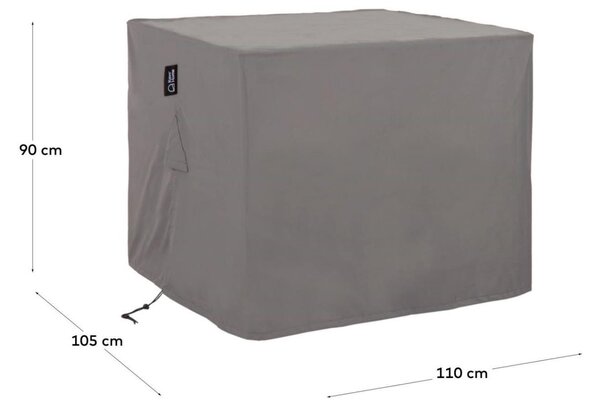 Kave Home Šedý ochranný obal na zahradní židle a křesla Iria 110 x 105 cm