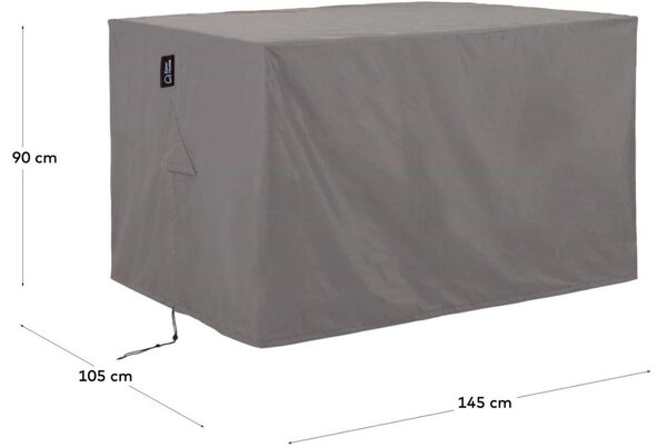 Kave Home Šedý ochranný obal na zahradní pohovku Iria 145 x 105 cm