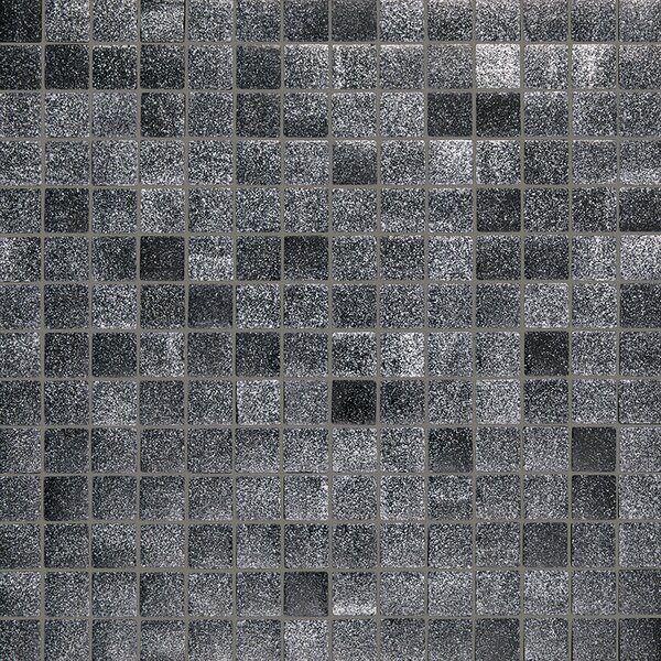 Hisbalit Skleněná mozaika černá Mozaika DEEP TEIDE 2,5x2,5 (33,3x33,3) cm - 25TEIDLH