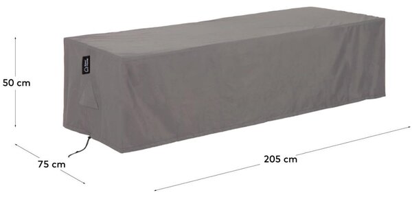 Šedý ochranný obal na zahradní lehátko Kave Home Iria 205 x 75 cm