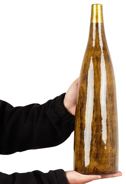 Váza na květiny BURGOS Keramika 52 cm Hnědá