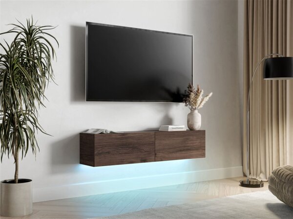 TV skříňka s LED osvětlením Sodinke 140, Barva: Ořech warmia 5903211530081