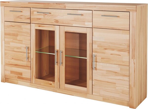 Prosklená komoda Highboard BUK masiv - STEFI