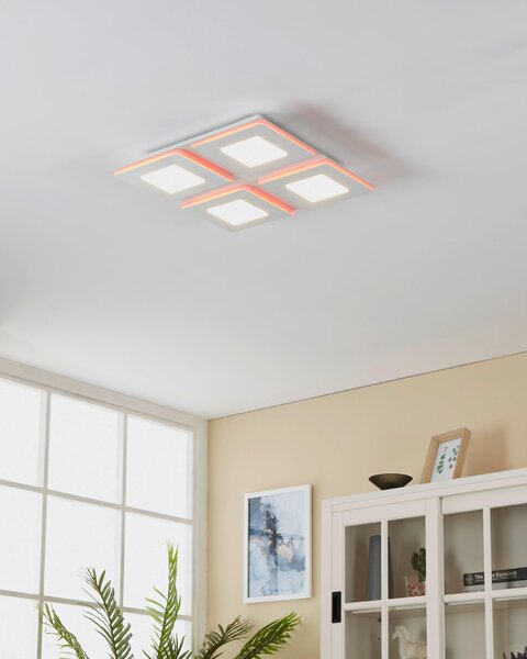 STROPNÍ LED SVÍTIDLO, 45/45/5 cm Eglo - Stropní svítidla