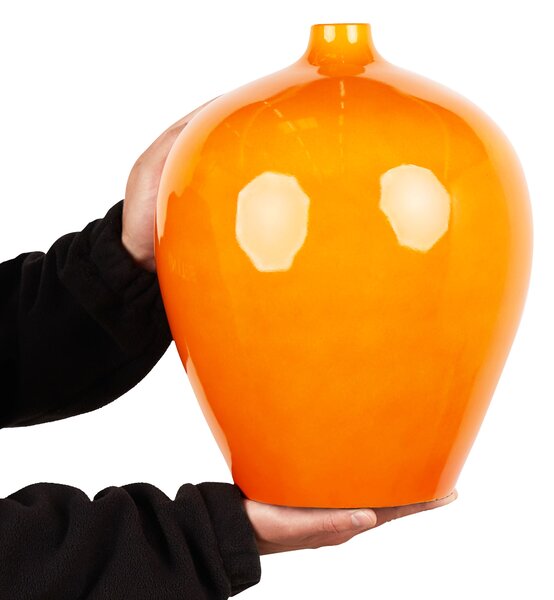 Váza na květiny TERRASA Keramika 37 cm Oranžová