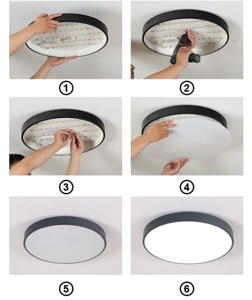 LED Stropní svítidlo FELIZ LED/40W/230V 4000K pr. 40 cm černá