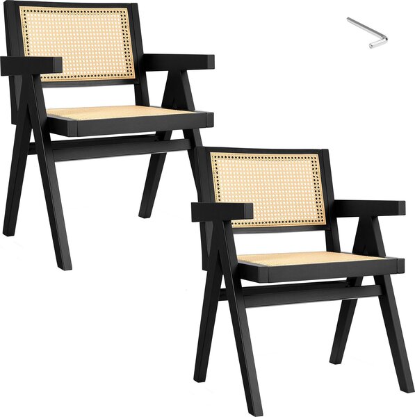 Tectake® Lissy křeslo v boho stylu 59 x 56,5 x 82,5 cm, nosnost 120 kg