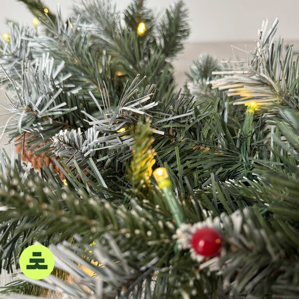 Girlanda Zasněžená Zdobená 50 LED 180 cm