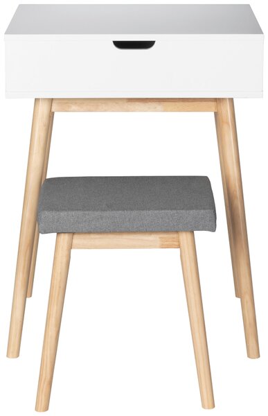TOALETNÍ STOLEK, šedá, přírodní barvy, bílá, 50/38,5/85/45,5/50/28,5 cm MID.YOU, Online Only