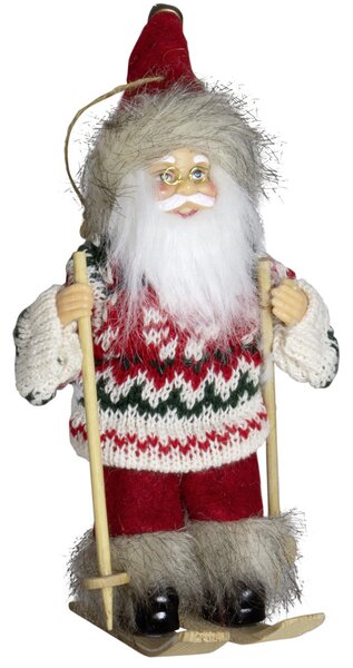 Dům Vánoc Ozdoba na stromeček Santa ve svetru 18 cm Druh: na lyžích