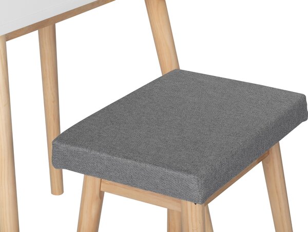 TOALETNÍ STOLEK, šedá, přírodní barvy, bílá, 50/38,5/85/45,5/50/28,5 cm MID.YOU, Online Only