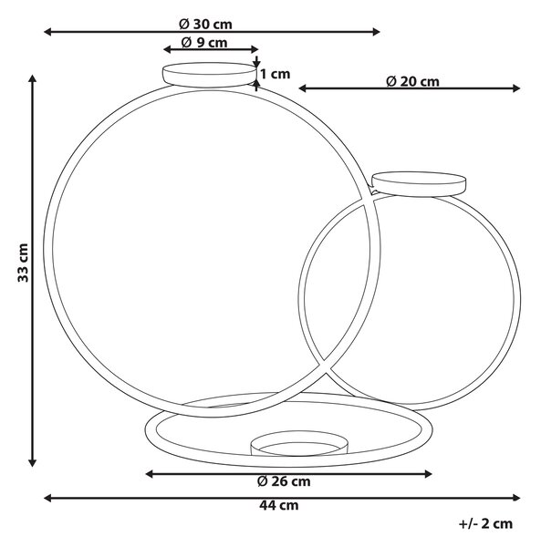 Svícen CAKUNG Kov 33 cm Černá