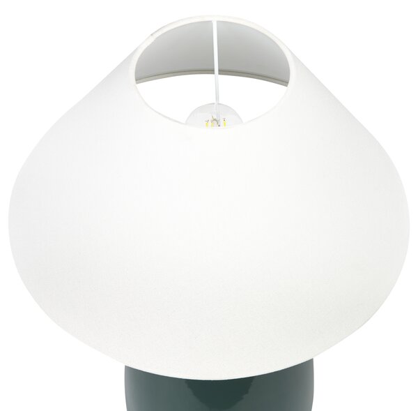 Stolní lampa CARETA Keramika Tmavě zelená