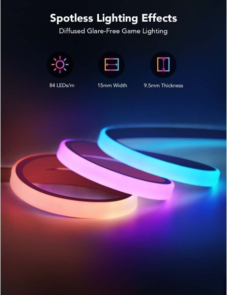 Govee - Neon LED podsvícení pro stůl 3m RGBIC Wi-Fi