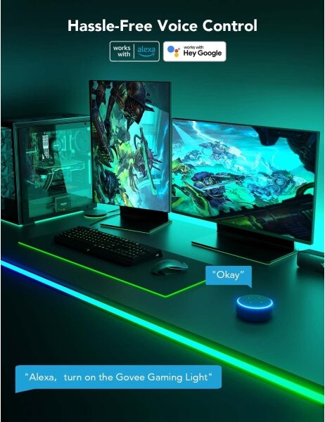 Govee - Neon LED podsvícení pro stůl 3m RGBIC Wi-Fi
