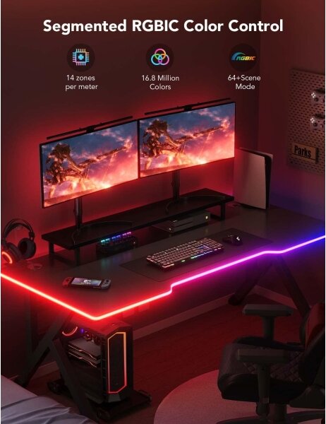 Govee - Neon LED podsvícení pro stůl 3m RGBIC Wi-Fi