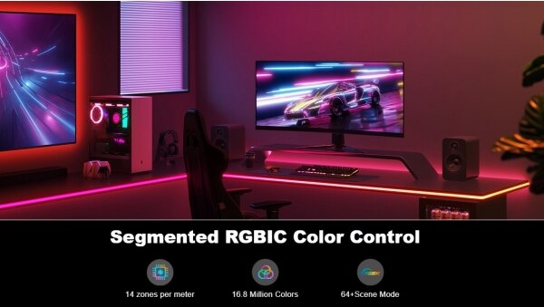 Govee - Neon LED podsvícení pro stůl 3m RGBIC Wi-Fi