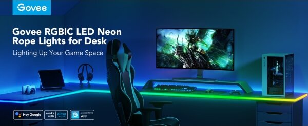 Govee - Neon LED podsvícení pro stůl 3m RGBIC Wi-Fi