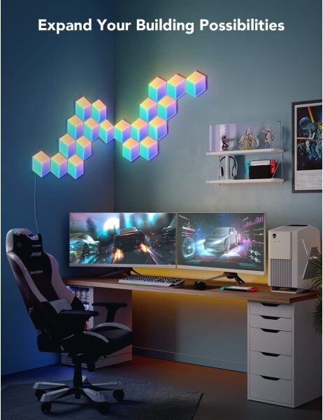 Govee - SADA 10x LED Svítidlo Glide Hexa Pro LED Smart RGBIC Wi-Fi