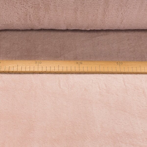 Plyš / mikroplyš 022, oboustranný, jednobarevná pudrová, š.150cm (látka v metráži)