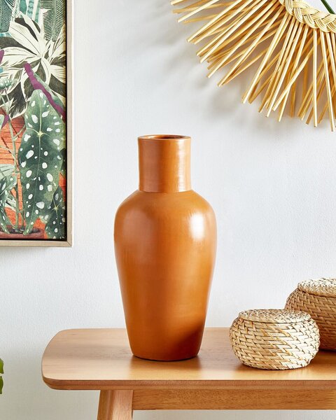 Dekorativní váza KARFI Keramika 37 cm Oranžová