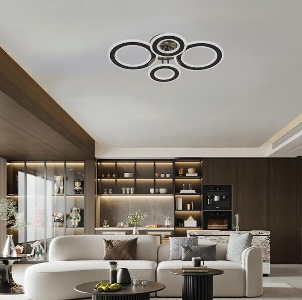 LED Stmívatelný přisazený lustr LED/100W/230V 3000-6500K + dálkové ovládání