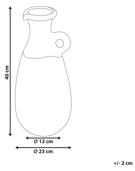 Dekorativní váza VELIA Keramika 40 cm Modrá
