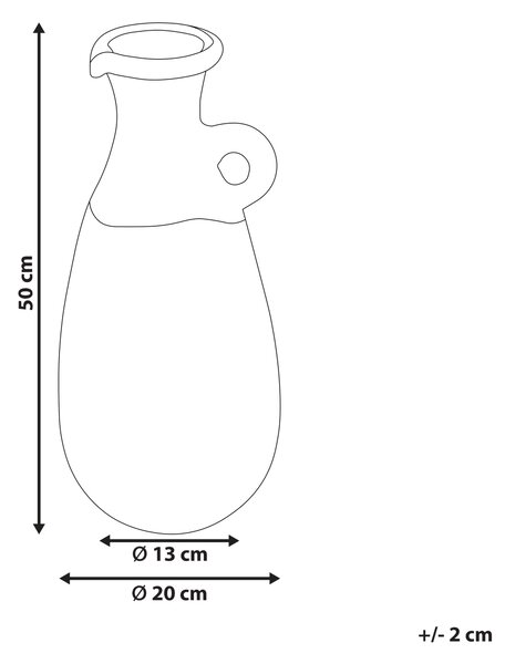 Dekorativní váza VELIA Keramika 50 cm Modrá