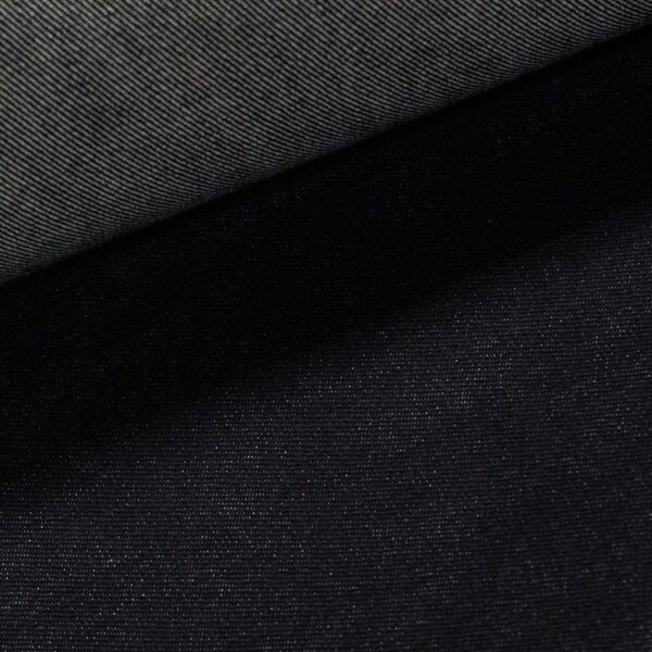 Bavlněná riflovina (denim, džínovina) temně modrá, klasická, š.160cm, 340 g/m2, 100% bavlna (látka v metráži)