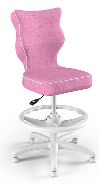 Pohodlná dětská židle bez područek k psacímu stolu RŮŽOVÁ dítě 133 - 159 cm (výška stolu 70 - 82 cm)