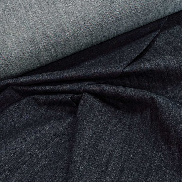 Bavlněná riflovina (denim, džínovina) modrá žíhaná č.7, klasická, š.160cm, 380 g/m2, 100% bavlna (látka v metráži)