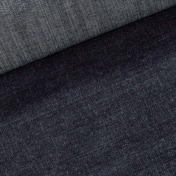 Bavlněná riflovina (denim, džínovina) modrá žíhaná č.7, klasická, š.160cm, 380 g/m2, 100% bavlna (látka v metráži)