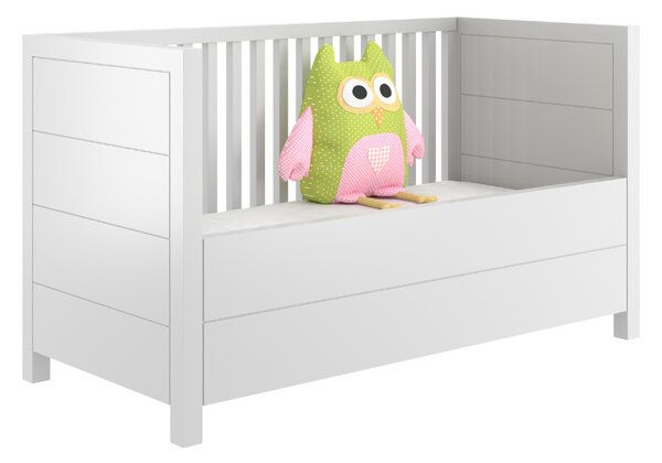 Přestavitelná dětská postýlka SIMONE cm se 3 polohami roštu 70x140 - Bílá