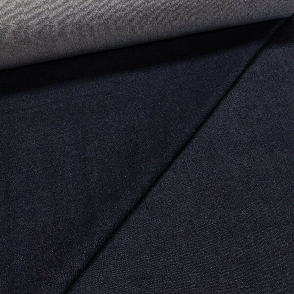 Bavlněná riflovina (denim, džínovina) modrá, klasická, š.160cm, 340 g/m2, 100% bavlna (látka v metráži)
