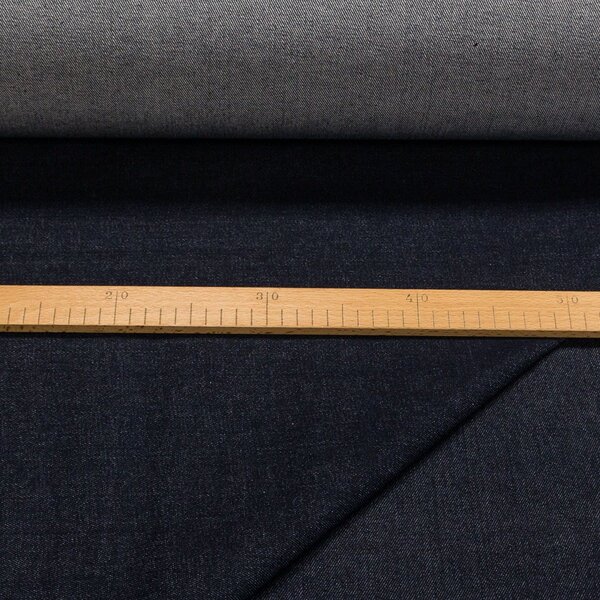 Bavlněná riflovina (denim, džínovina) modrá, klasická, š.160cm, 340 g/m2, 100% bavlna (látka v metráži)