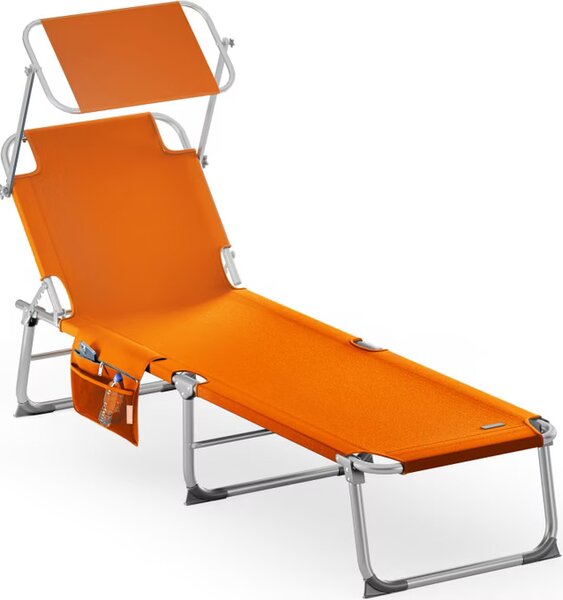 Deuba Zahradní lehátko Ibiza - oranžové