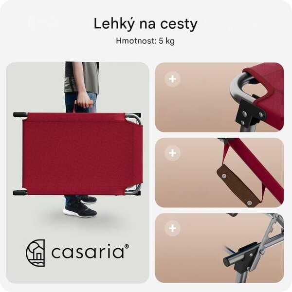 Deuba Zahradní lehátko Ibiza - bordové