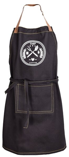 Forbyt kuchyňská zástěra JEANS MASTER CHEF, černá 70x80cm