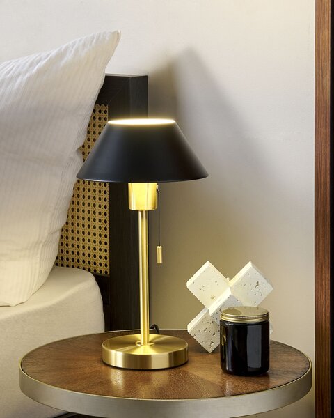 Stolní lampa CAPARO Kov Černá/Zlatá